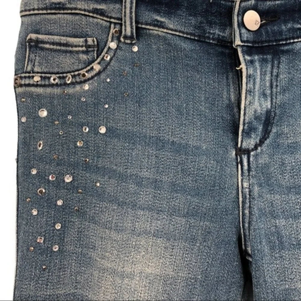 NY&C Jean Leggings Size 4 Rhinstones